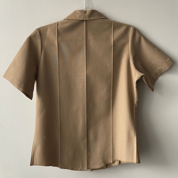 Military Short Sleeved Cargo Button Down Shirt - Made in USA - Size 34 / Medium - Picture 4 of 7